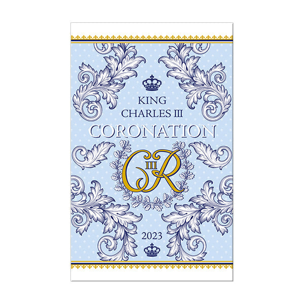 King Charles III Regalia Light Blue Tea Towel