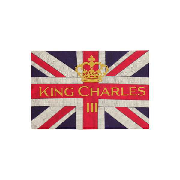 King Charles III Union Jack Foiled Magnet