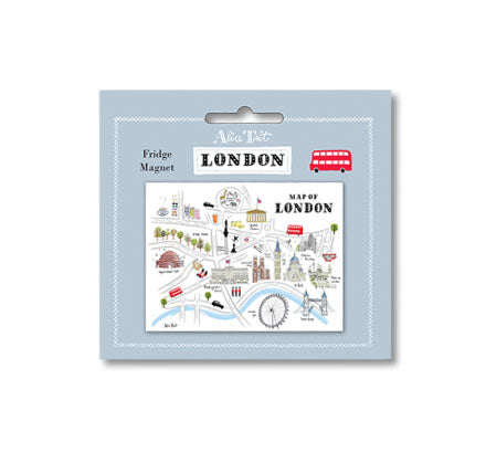 Alice Tait London Map Magnet with Backboard